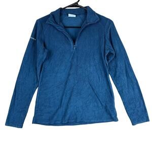 Columbia Womens Jacket Blue Fleece 1/4 Zip Long Sleeve Gorpcore Outdoors Small